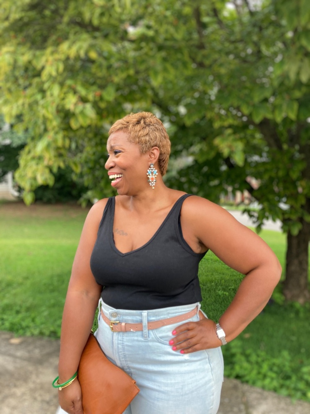 J. Crew Black V-Neck Tank Top - Picture 4 of 4